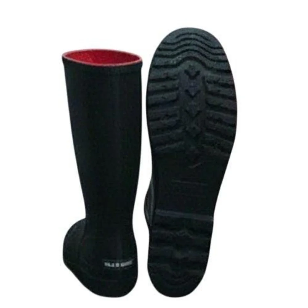 Vintage Polo Sport Ralph Lauren Black Tall Rain Boots Womens Size 6 EU‎ 36.5/37